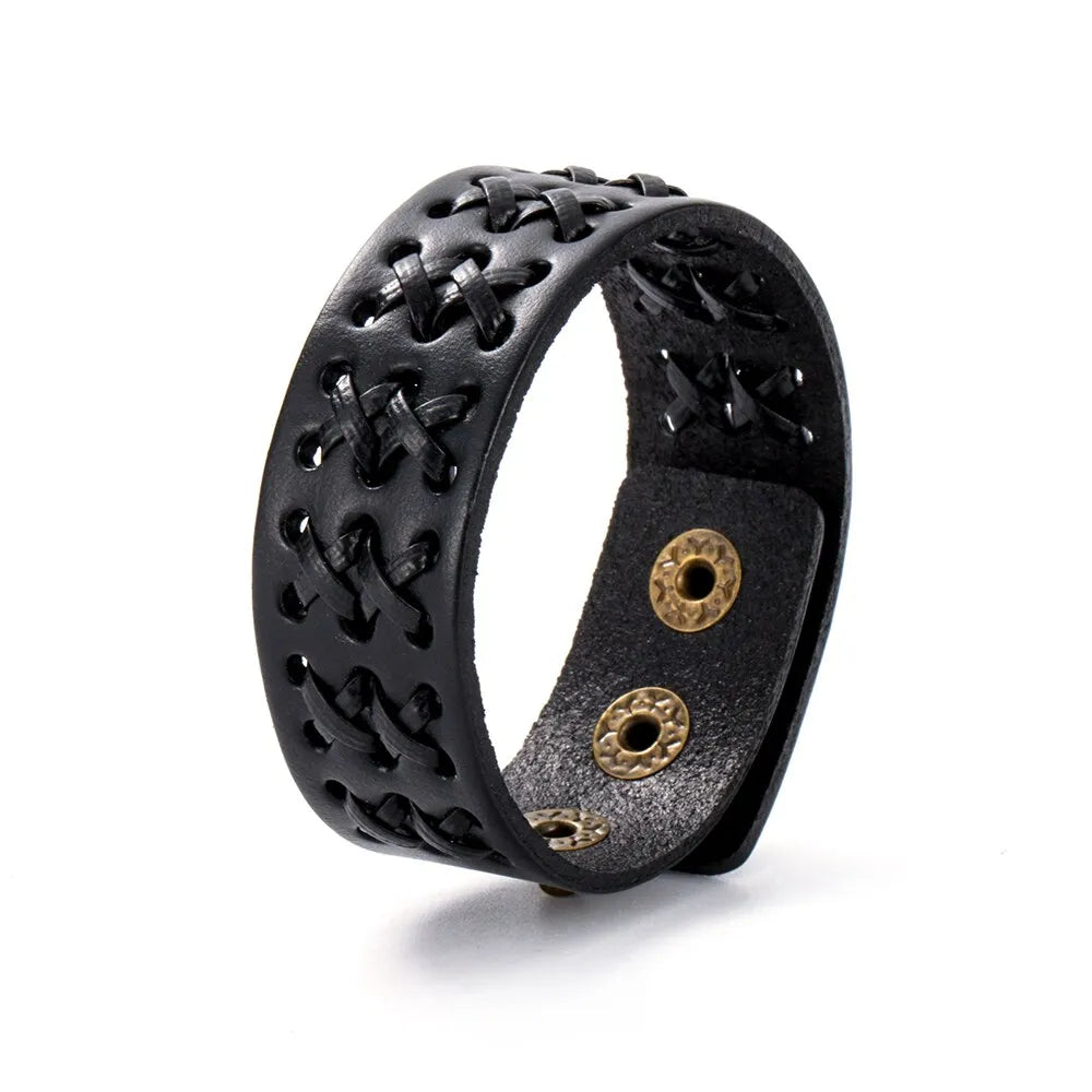 Leather Bracelet - Wide